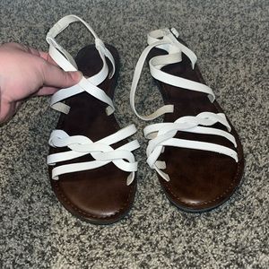 White sandals